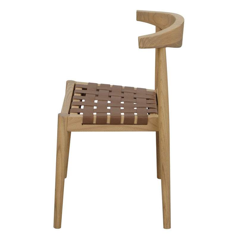 Elliot Leather Dining Chair - Natural