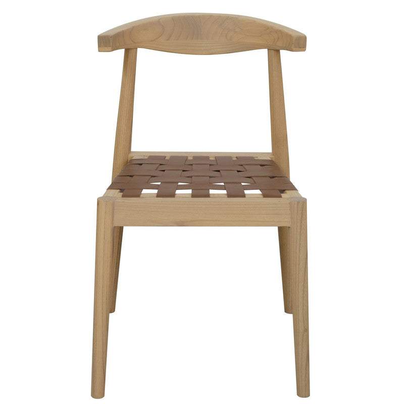 Elliot Leather Dining Chair - Natural