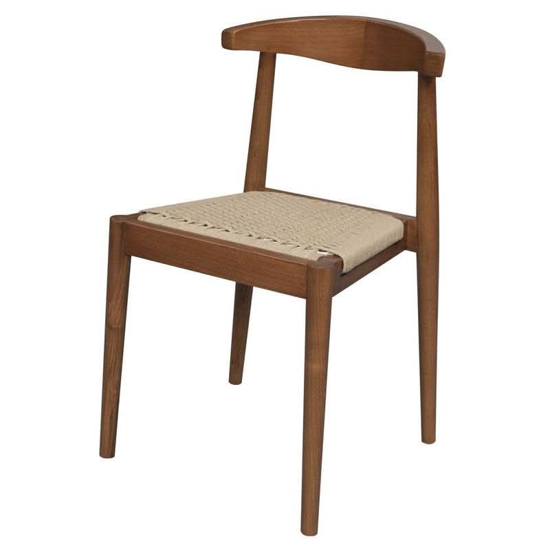 Arden Solid Oak Walnut Dining Chair with Loom