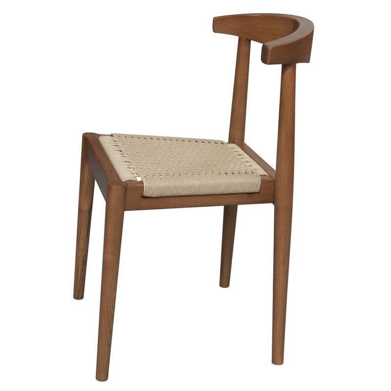 Arden Solid Oak Walnut Dining Chair with Loom