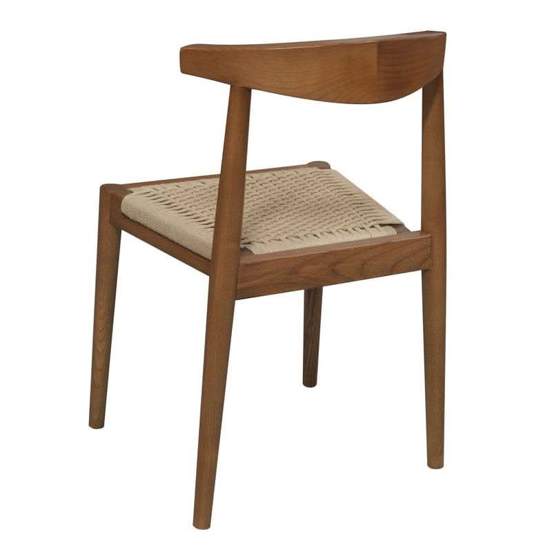 Arden Solid Oak Walnut Dining Chair with Loom