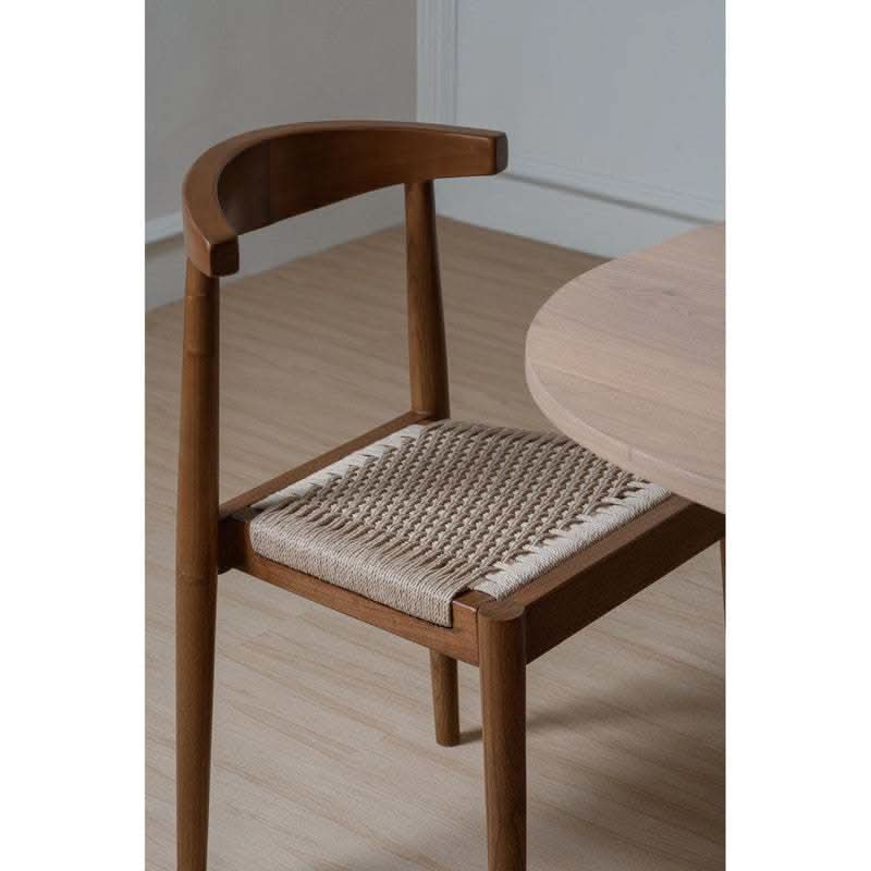 Arden Solid Oak Walnut Dining Chair with Loom