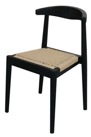 Arden Solid Oak Dining Room Chair Black with Loom