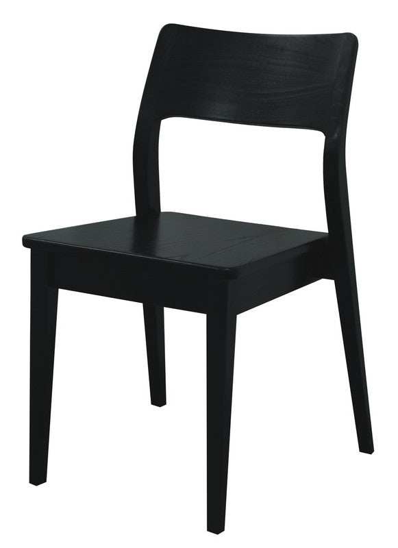 Providence Solid Oak Dining Room Chair Set of 2 - Black