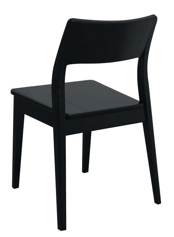 Providence Solid Oak Dining Room Chair Set of 2 - Black