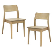 Providence Solid Oak Dining Room Chair Set of 2 Natural