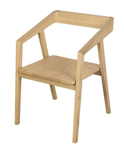 Kyoto Solid Oak Arm Chair - Set of 2 (Natural)