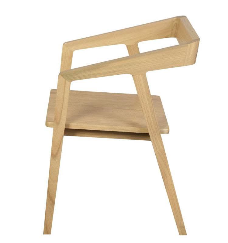 Kyoto Solid Oak Arm Chair Set of 2 - Natural
