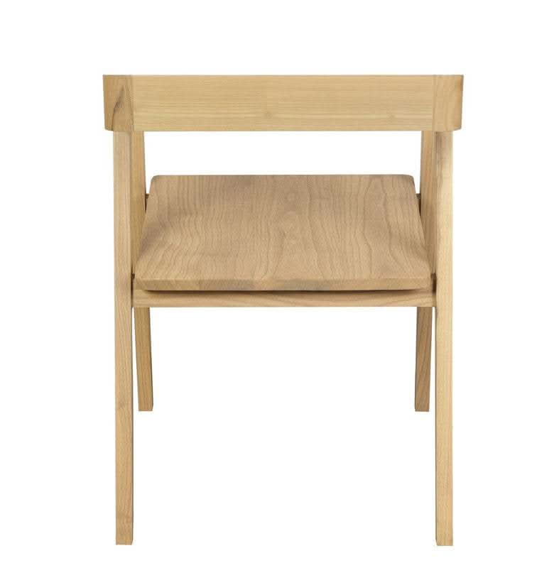 Kyoto Solid Oak Arm Chair Set of 2 - Natural