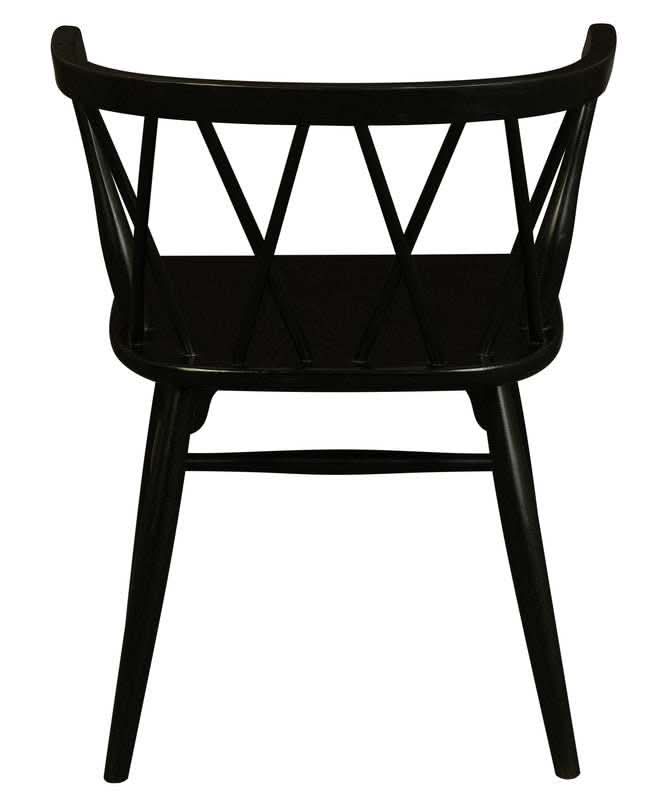 Sierra Cross Back Chair Black - Set of 2