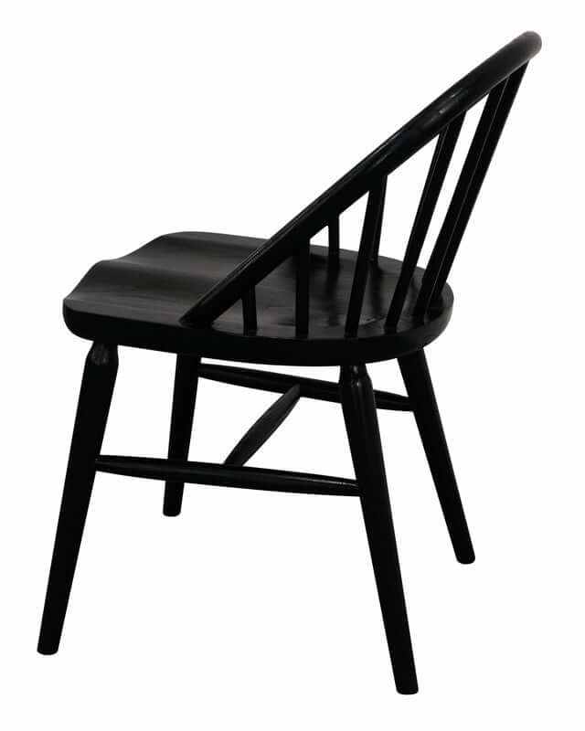Vera Solid Oak Dining Chairs Set Black