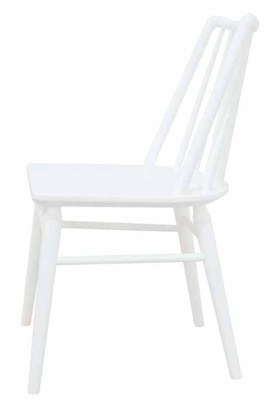 Riviera Solid Oak White Dining Room Chairs - Set of 2
