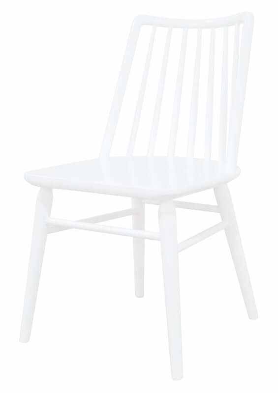 Riviera Solid Oak White Dining Room Chairs - Set of 2
