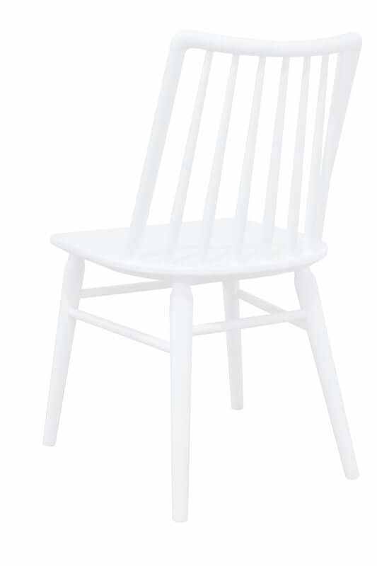 Riviera Solid Oak White Dining Room Chairs - Set of 2