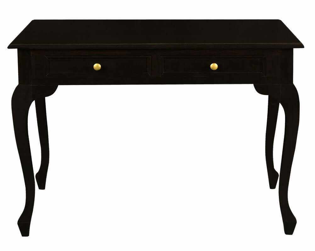 Queen Anne Hallway Drawers Desk - Chocolate
