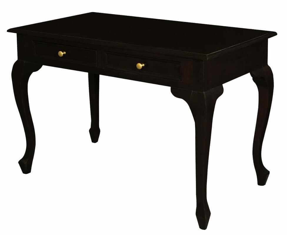 Queen Anne Hallway Drawers Desk - Chocolate
