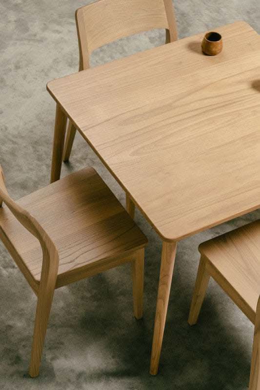 Nobu Square Dining Room Table Oak 90 x 90cm - Natural