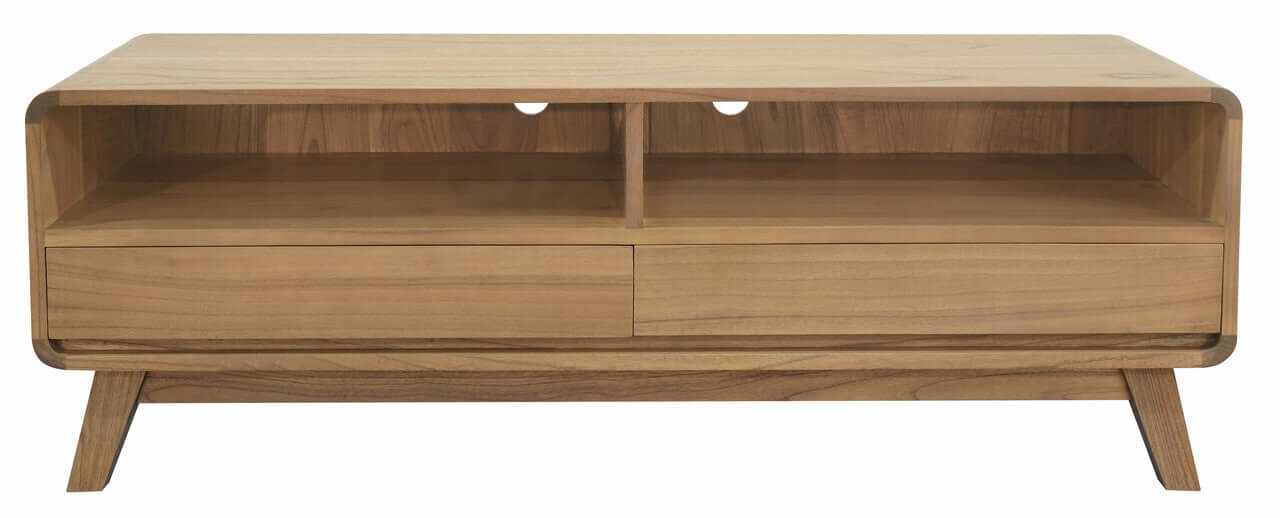 Providence 2 Drawer Modern Entertainment Unit - Natural