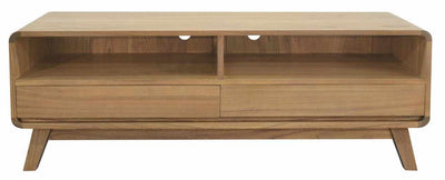 Providence 2 Drawer Mindi Timber Entertainment Unit - Natural