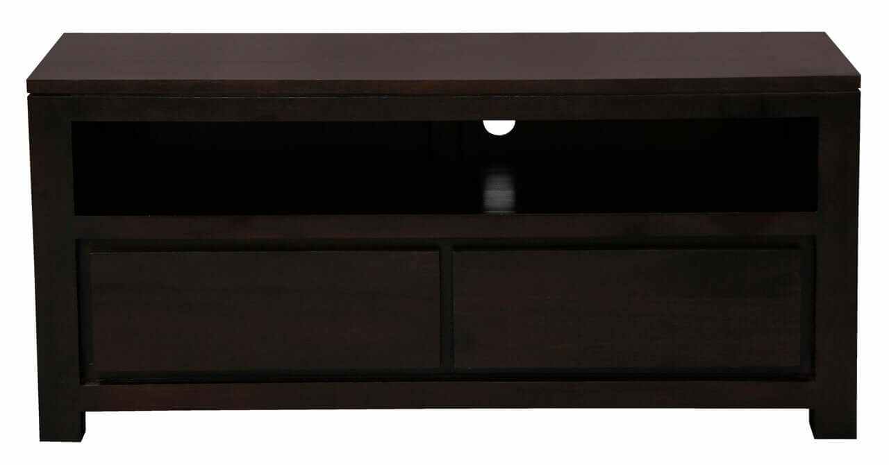 Amsterdam 2 Drawer Modern Furniture TV Console - Chocolate