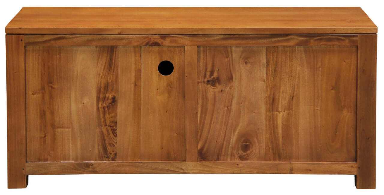 Amsterdam 2 Drawer Natural Wood Entertainment Center - Light Pecan