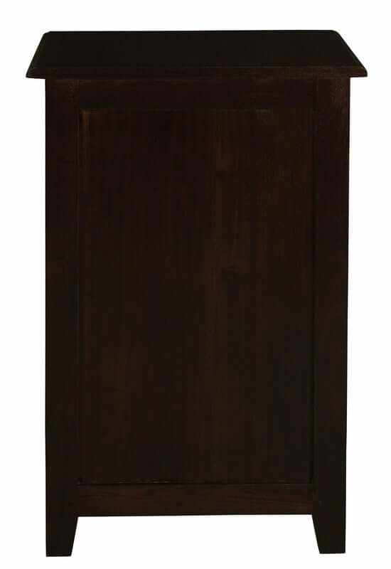 Tasmania 1 Drawer Solid Mahogany Bedside Table - Chocolate