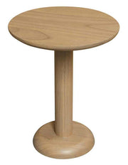 Oslo Solid Mindi Wood Round Lamp Table For Bedroom - Natural