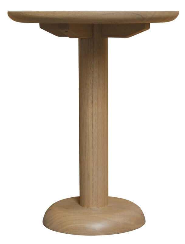 Oslo Solid Mindi Wood Round Lamp Table For Bedroom - Natural