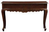 carved wood console table