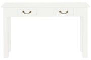2 Drawer Straight Leg Sofa/Hall Table (White)