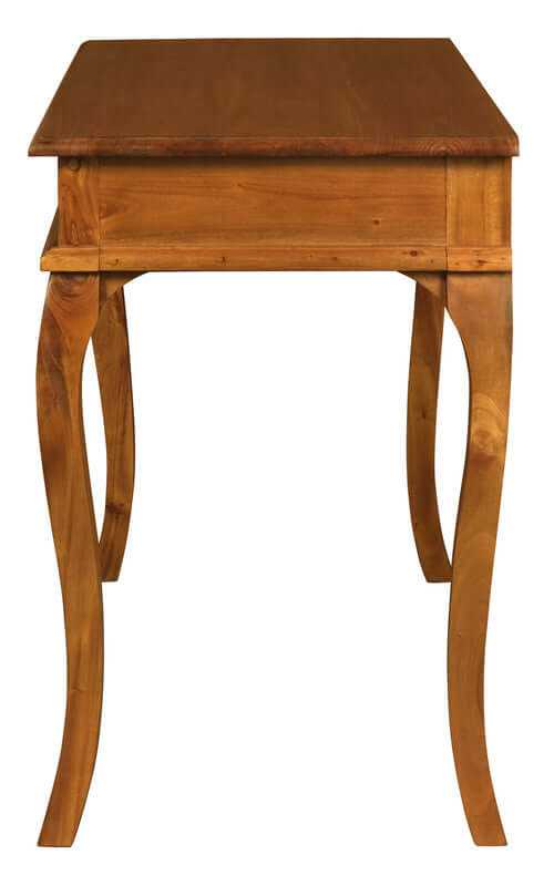 Queen Ann Sofa Table With Drawers - Light Pecan