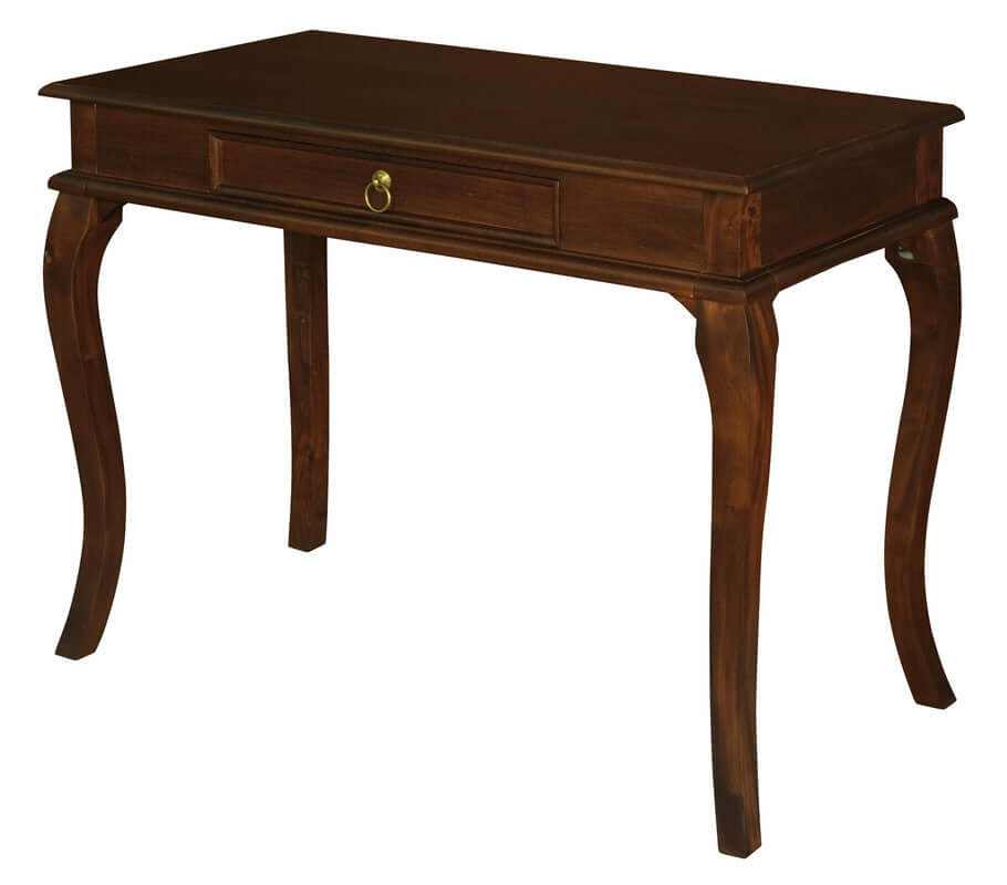 Queen Ann 1 Drawer Mahogany Wood Console Table