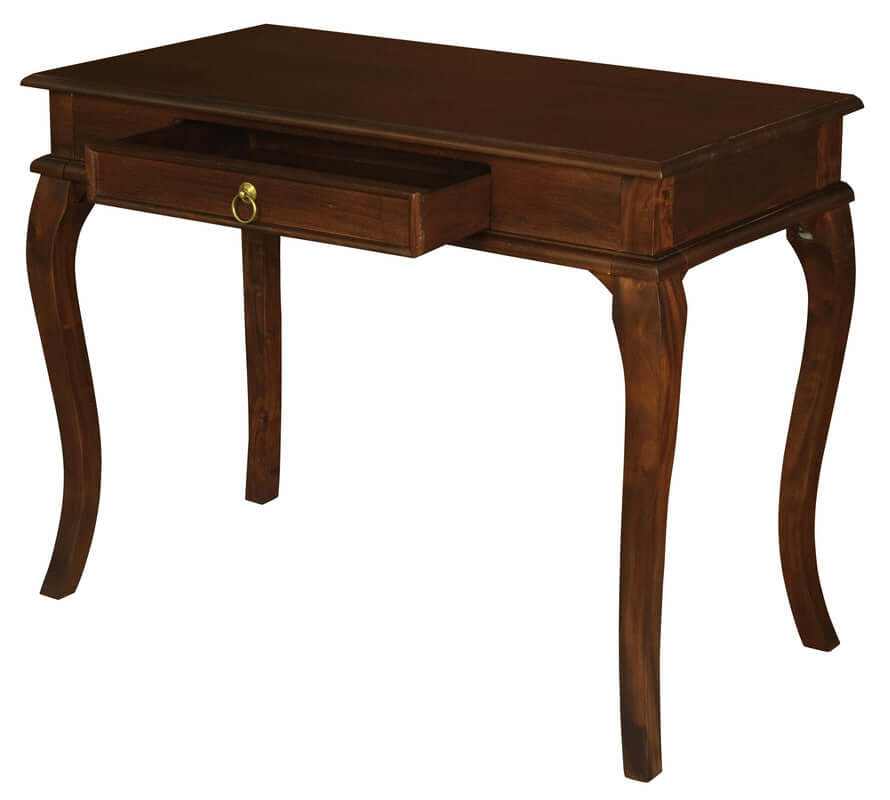 Queen Ann 1 Drawer Mahogany Wood Console Table