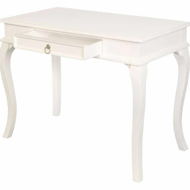 white console table with drawers