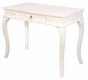Queen Ann White Console Table with Drawer
