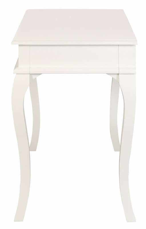 Queen Ann White Console Table with Drawer