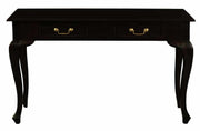 Queen Ann Two Drawer Sofa Table (Chocolate)