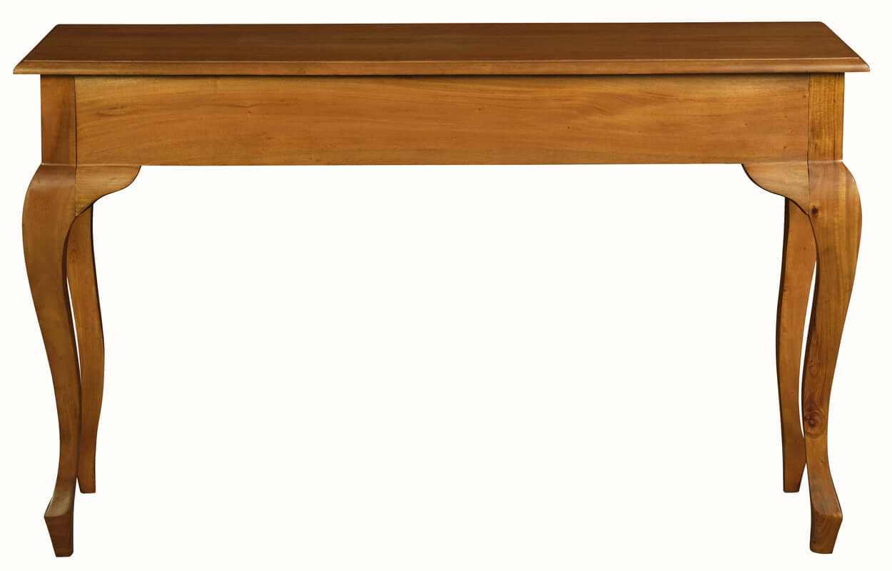 Queen Ann Sofa Table With 2 Drawers - Light Pecan