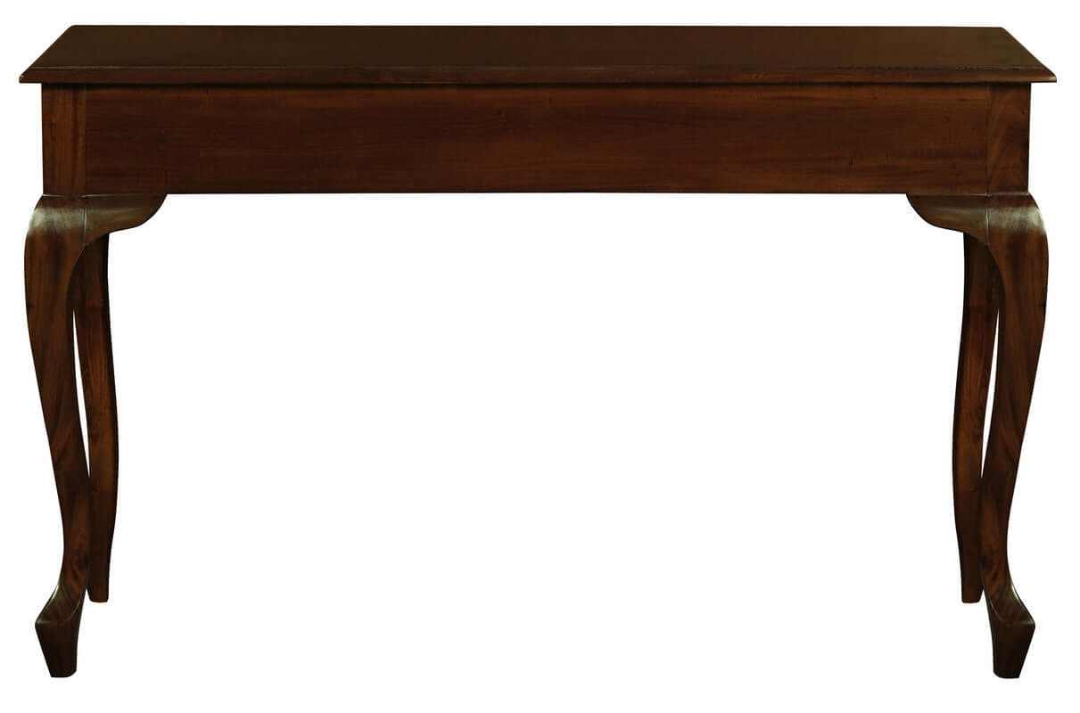 Queen Ann Sofa Table With Storage Drawer- Mahogany