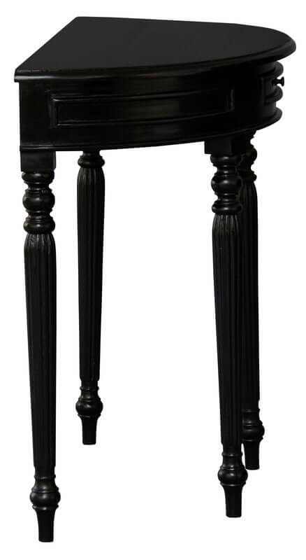 half moon sofa table