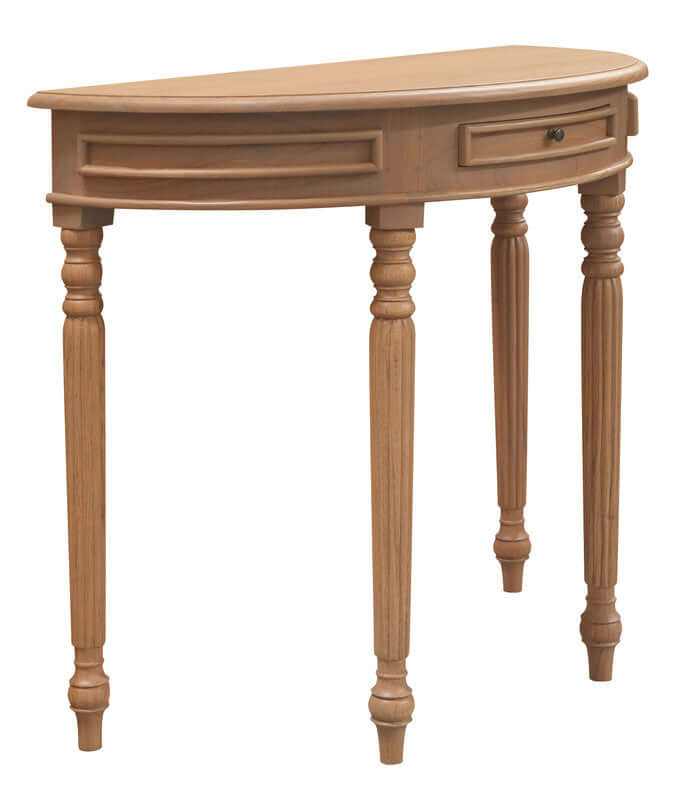 huntley turn leg half round sofa table