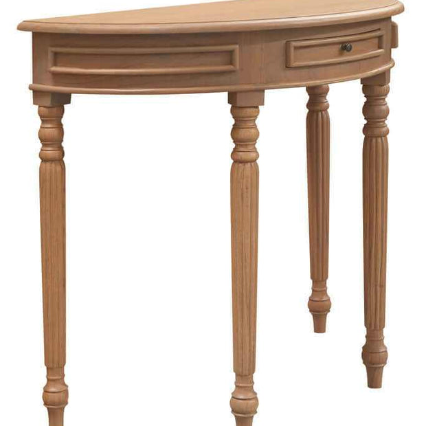 huntley turn leg half round sofa table