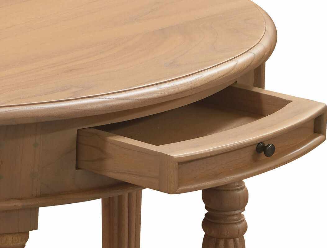 huntley turn leg half round sofa table