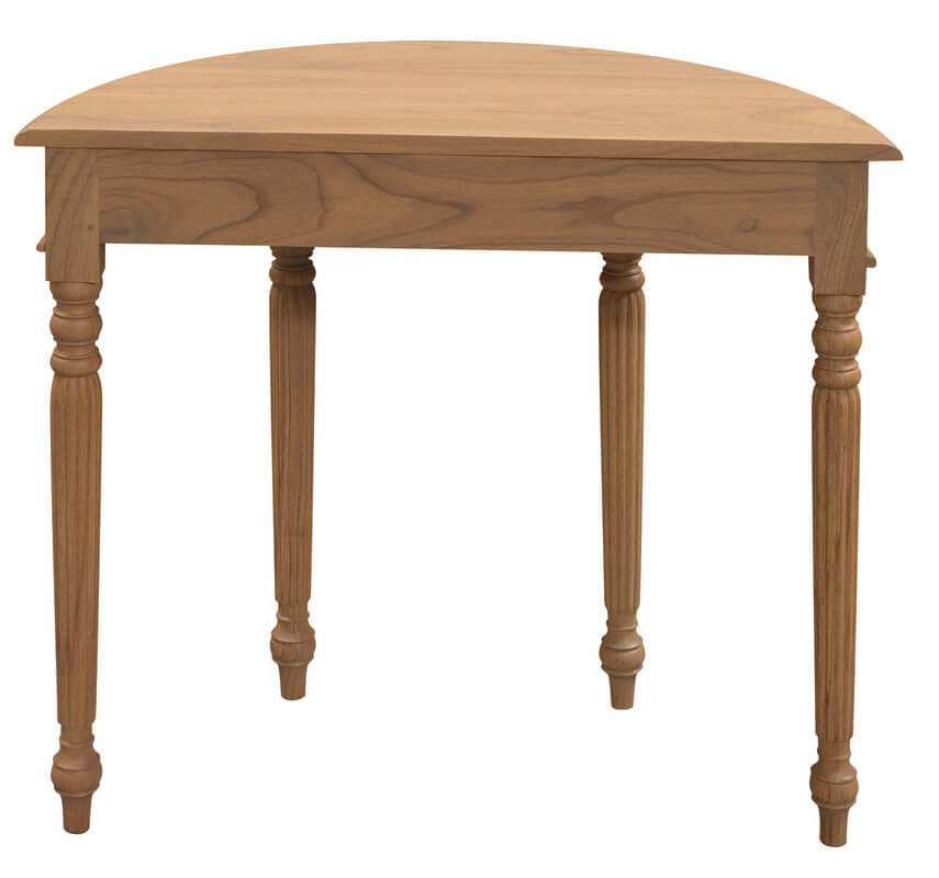 huntley turn leg half round sofa table