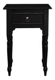 Milly Turn Leg One Drawer Nightstand Black