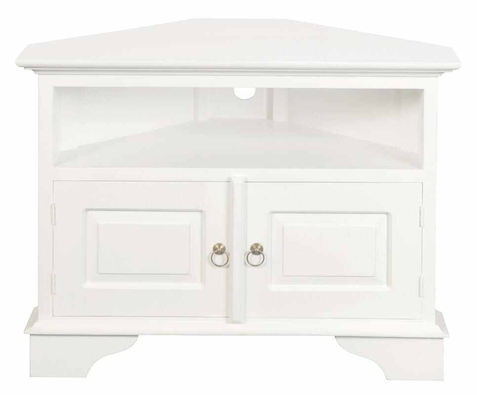 Tasmania 2 Door Corner TV Stand - White