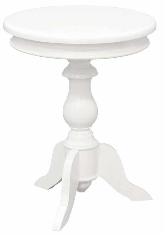 Milano Round Side Table White