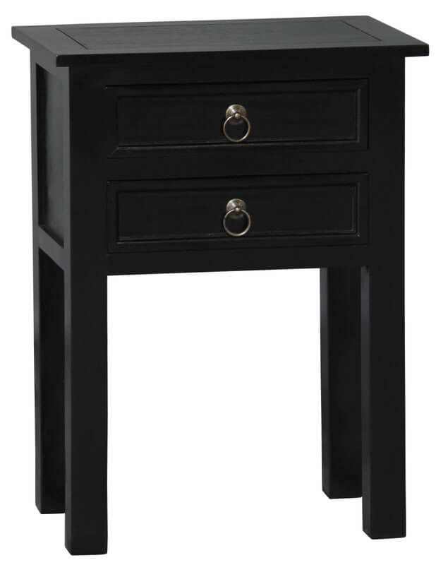 Elliot 2 Drawer Night Stand Black