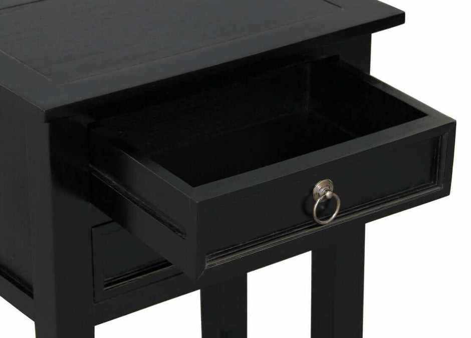 2 drawer night stand black