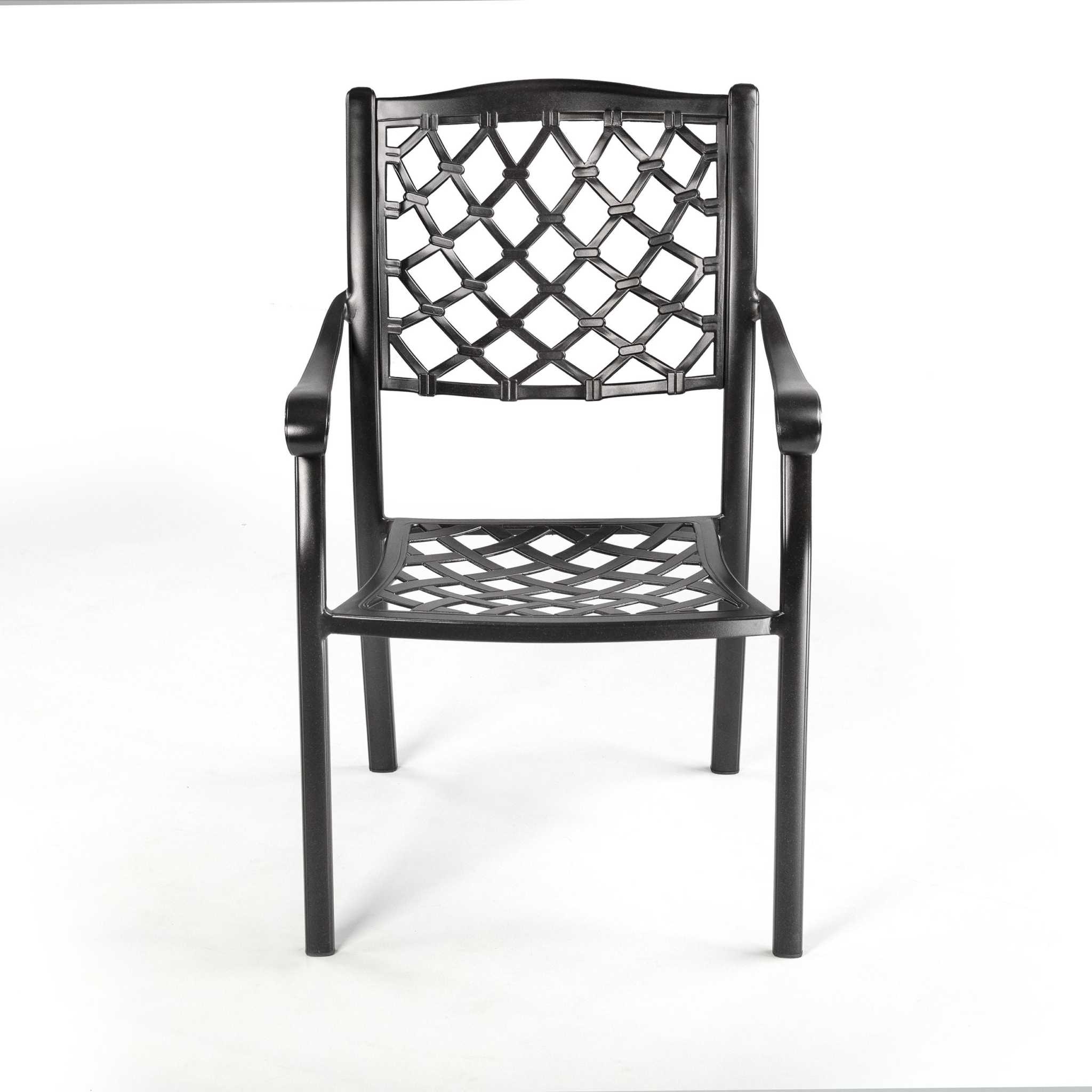 Fiji Metal Outdoor Dining chair with cushions (1 pair)